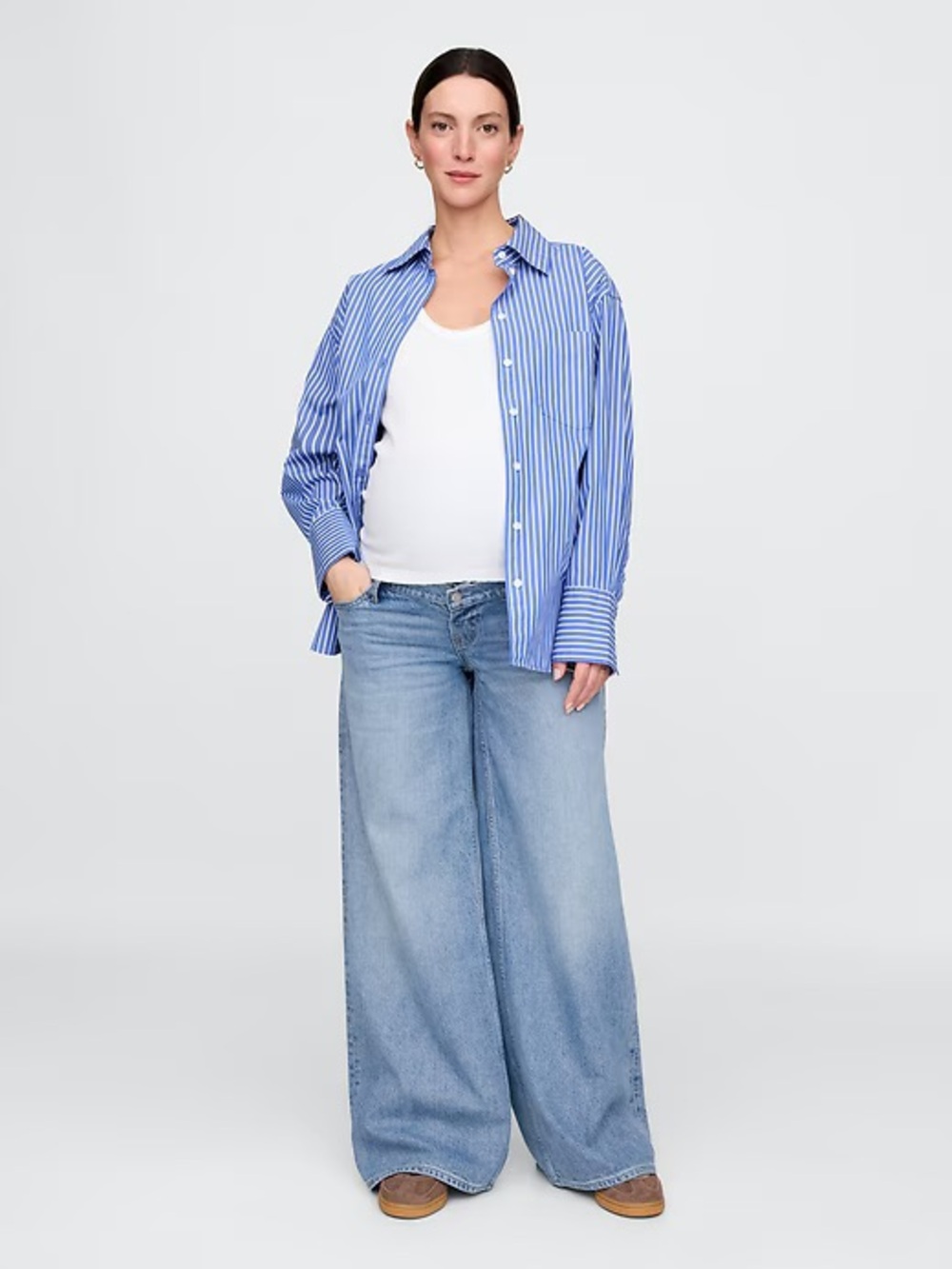 GAP Maternity UltraSoft Full Panel Baggy Jeans